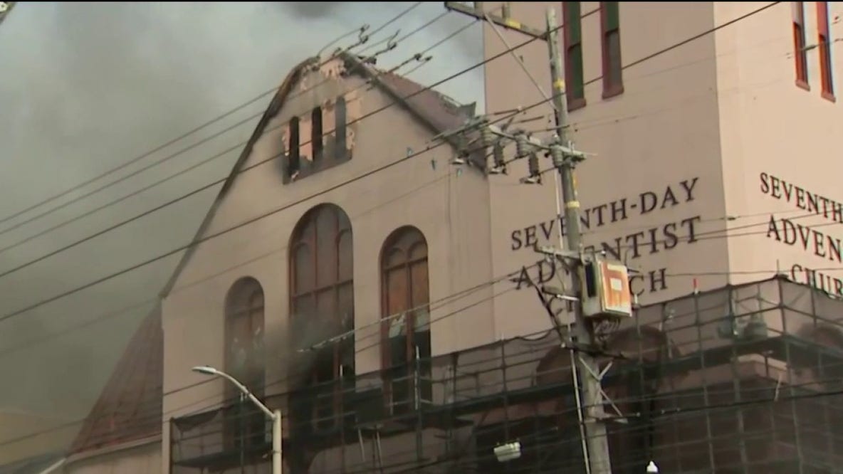 Fire tears through San Francisco church