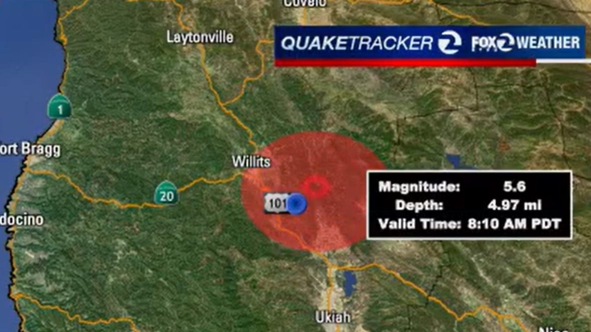 'Freight train running through our house:' 5.6-m earthquake in Mendocino County