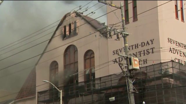 Fire tears through San Francisco church