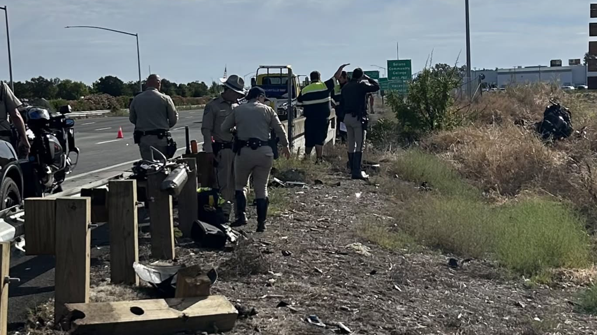 CHP officer jumps out of speeding car’s path on Vacaville freeway
