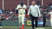 San Francisco Giants' Casey Schmitt injures left leg in win over Brewers