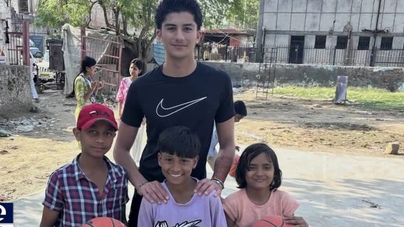 Oakland teen builds basketball court and coaches youth in India