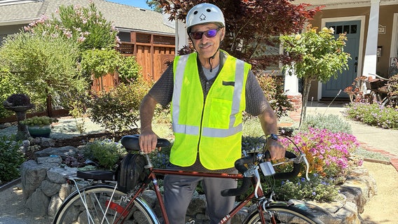 82-year-old Bay Area man on track to ride 50K miles on same bike he bought 50 years ago
