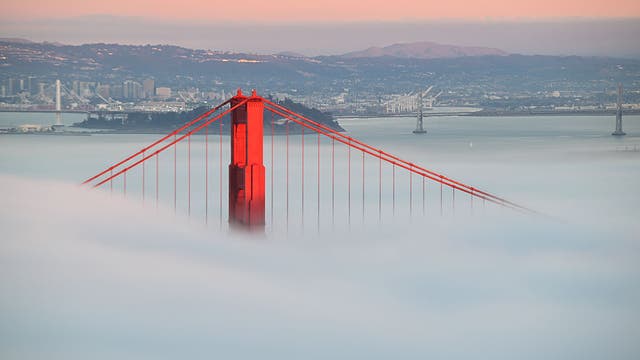 Will the fog affect the Golden Gate Bridge fireworks show?