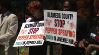 Youth protest pepper spray use at Alameda County juvenile hall