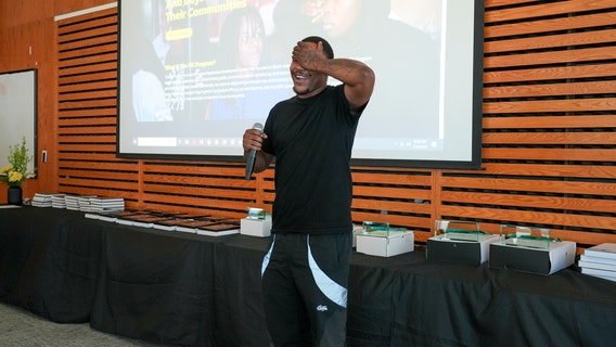 Happy tears: Young Oakland man is surprised with a work van and tools for his new business