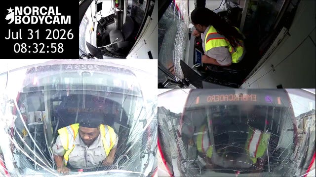 Video shows SF Muni driver appearing to fall asleep before train crash