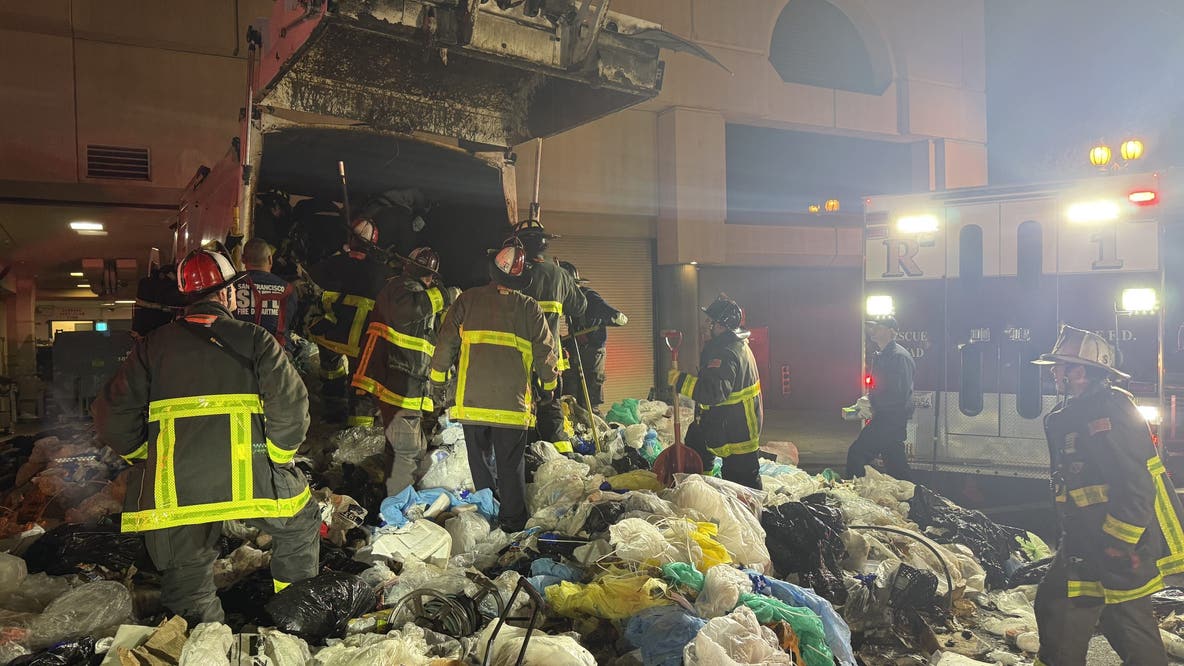 Man accidentally loaded into San Francisco garbage truck, freed in wild rescue