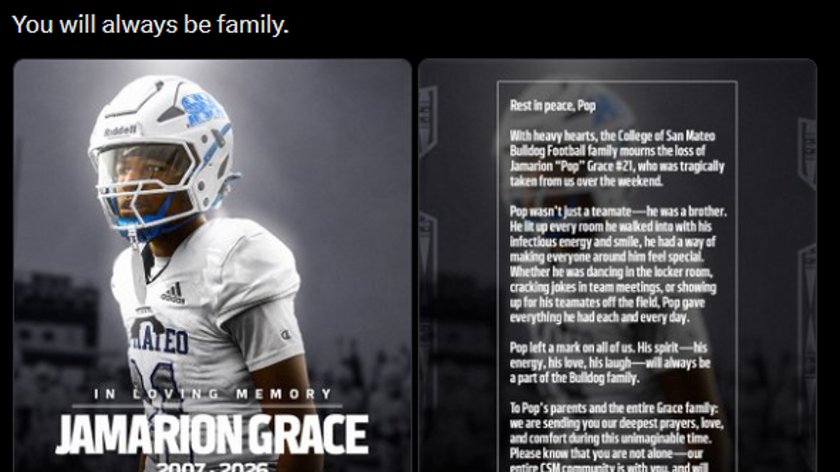 College of San Mateo football player killed in Highway 101 crash