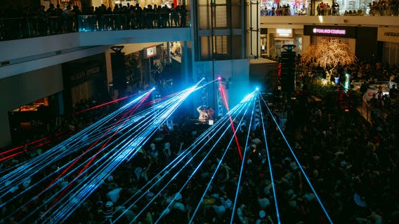 Thousands pack a Bay Area mall for an after-hours rave. 'We made history,’ organizers said