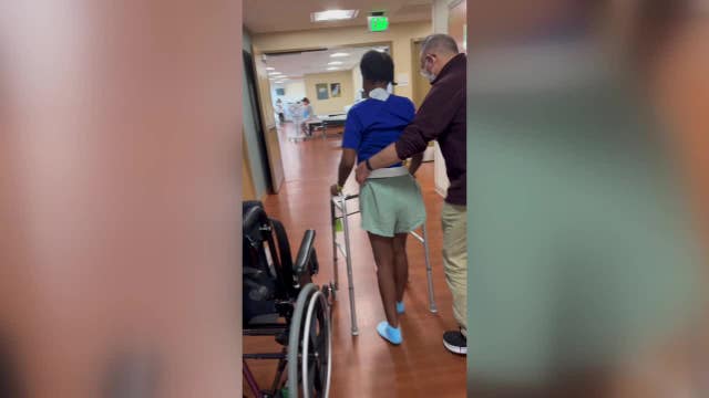 Oakland woman takes first steps after crash involving kid drivers