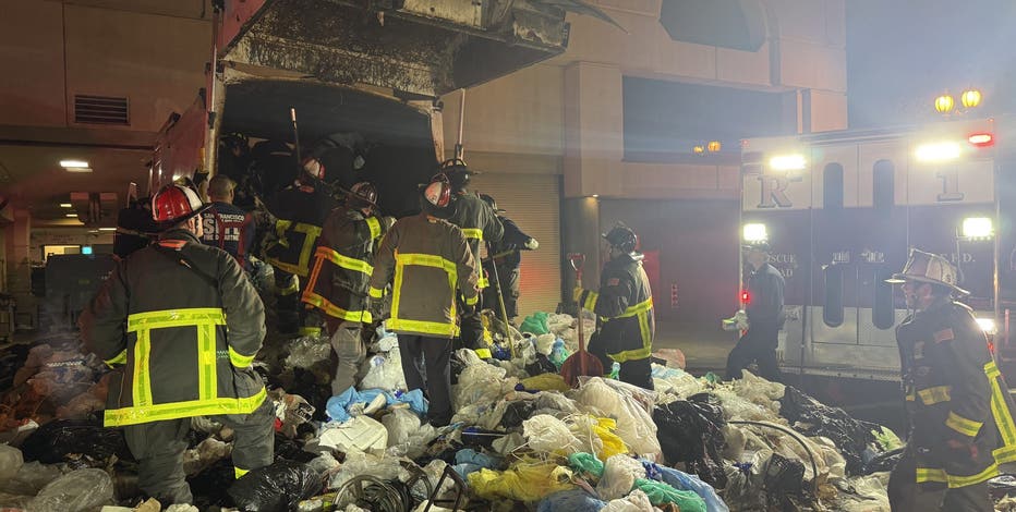 Man accidentally loaded into San Francisco garbage truck, freed in wild rescue