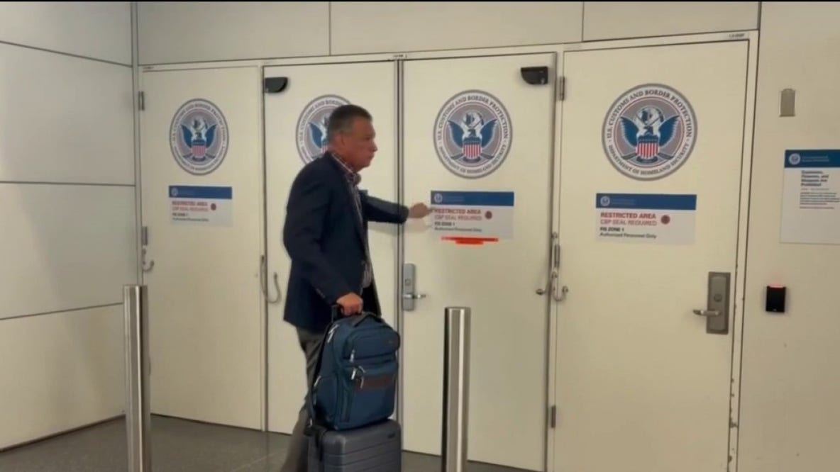 Sen. Padilla inspects Customs and Border Patrol detention facility at SFO