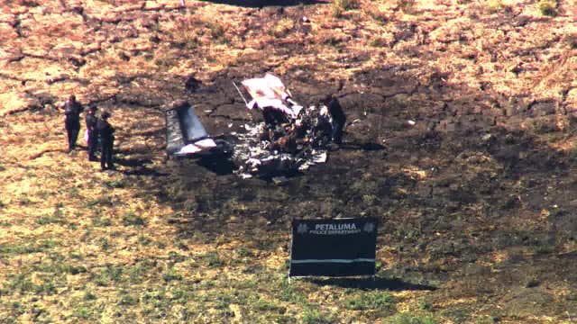 Petaluma plane crash kills 2, aerial views show severe wreckage