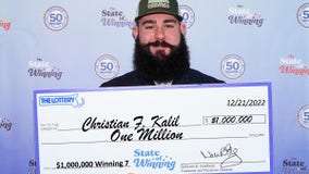 Man wins $1M lottery prize while getting gas for wife