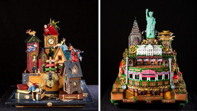 gingerbread house side by side