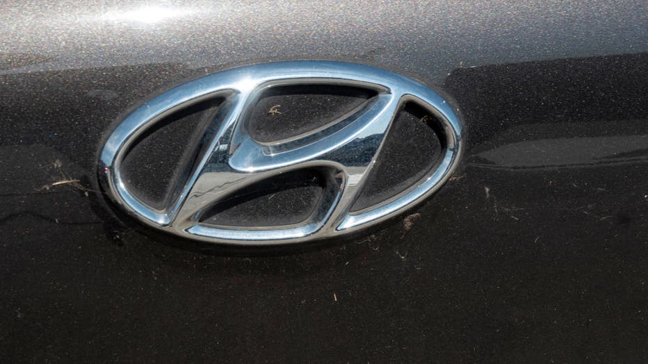 FILE - Logo of Hyundai Motor Company on Oct. 28, 2022 (Photo Illustration by Nicolas Economou/NurPhoto via Getty Images)