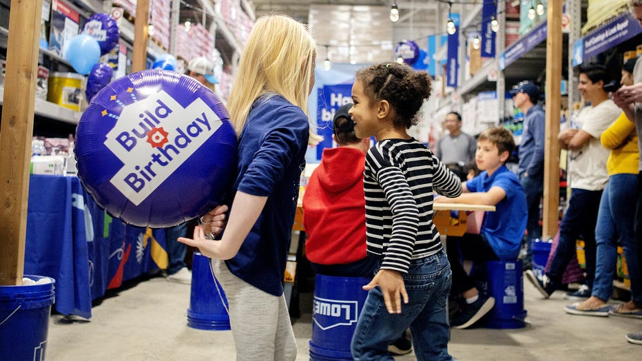 Parents can now book a paid, private party in 10 Lowe's stores across the U.S. (Credit: Lowe's)