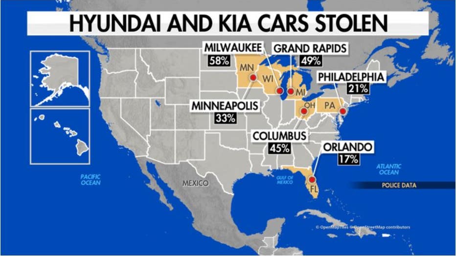 Cities like Minneapolis have seen a decline in violent crime, but a rise in auto theft over the last year, something police say is directly correlated to this social media challenge. (FOX NEWS / Fox News)