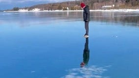 Video: Crystal clear ice forms on Lake Superior