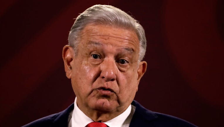 Mexican President Andres Manuel Lopez Obrador at the daily morning press conference at the National Palace on Feb. 27, 2023, in Mexico City, Mexico. (Photo credit: Luis Barron / Eyepix Group/Future Publishing via Getty Images)