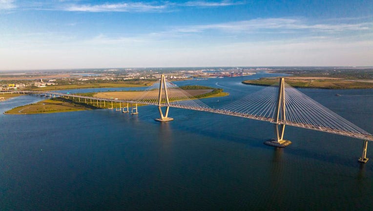 FILE - Arthur Ravenel Jr. Bridge is pictured over the Cooper River to Charleston, South Carolina. (Photo by: Visions of America/Joseph Sohm/UCG/Universal Images Group via Getty Images)