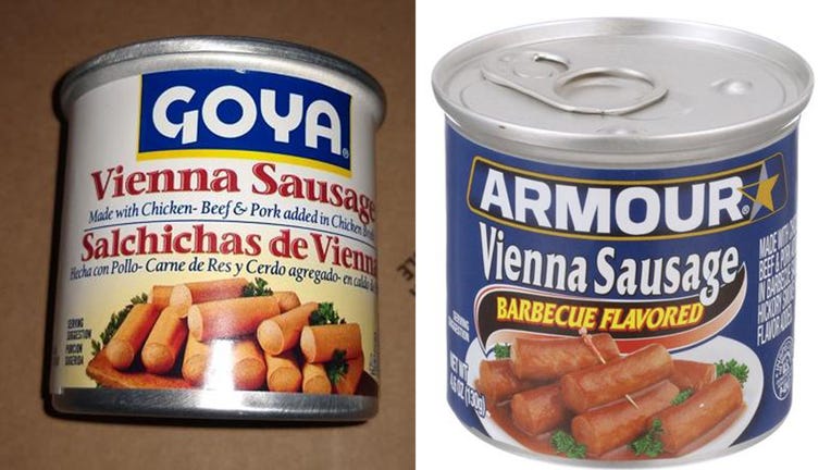 Two of the canned products in the recall are pictured in provided images. (Credit: USDA’s Food Safety and Inspection Service)