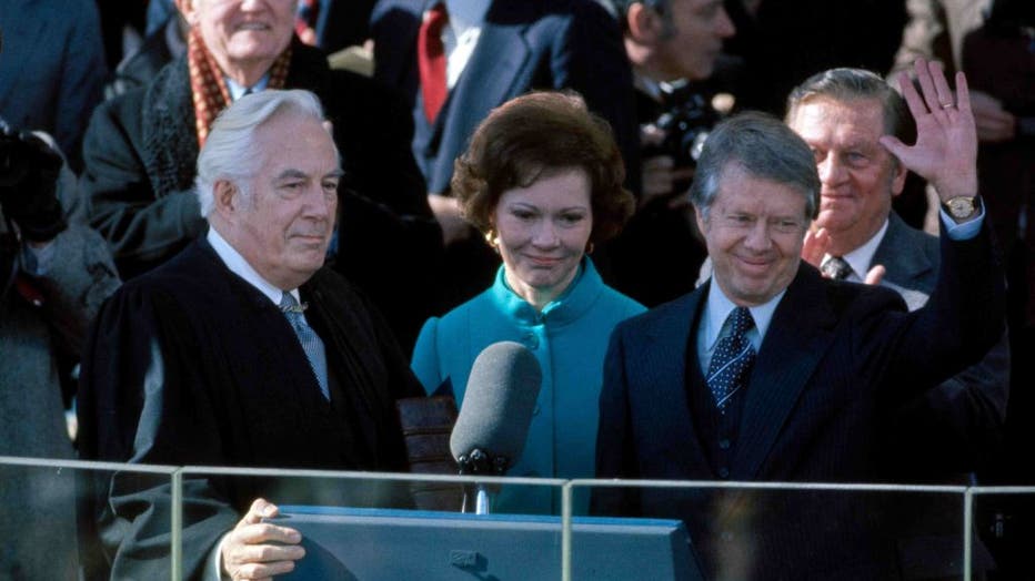 The inauguration of Jimmy Carter as the 39th president of the United States was held on Thursday, January 20, 1977, at the East Portico of the United States Capitol in Washington D.C. (Photo by: Universal History Archive/Universal Images Group via Getty Images)