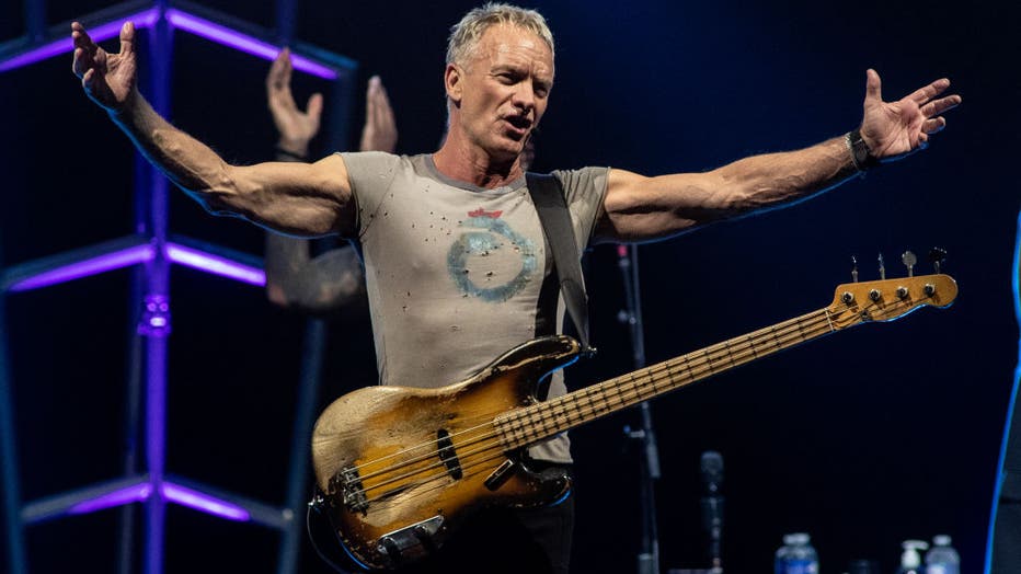 Sting performs on stage at Afas Live, Amsterdam, Netherlands on Nov. 17, 2022. (Photo by Paul Bergen/Redferns)