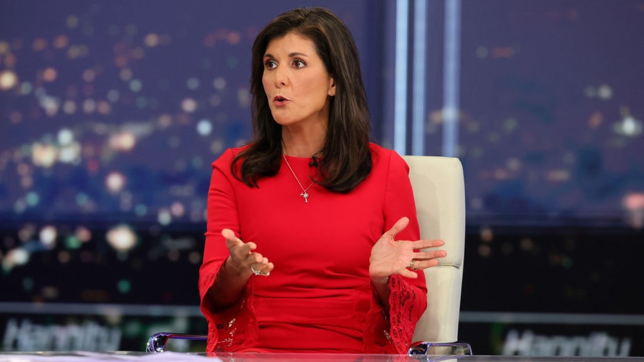 FILE - Nikki Haley visits "Hannity" at Fox News Channel Studios on Jan. 20, 2023, in New York City. (Photo by Theo Wargo/Getty Images)