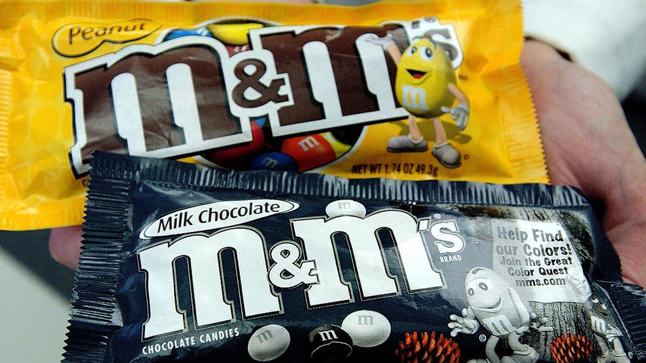 FILE IMAGE - M&M's candies are seen on March 12, 2004, in New York City. (Photo by Stephen Chernin/Getty Images)