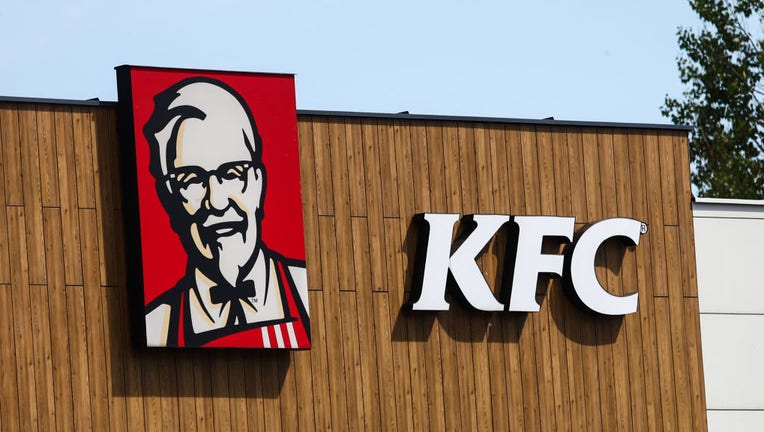 FILE - KFC logo is seen on a restaurant on June 15, 2022. (Photo by Jakub Porzycki/NurPhoto via Getty Images)