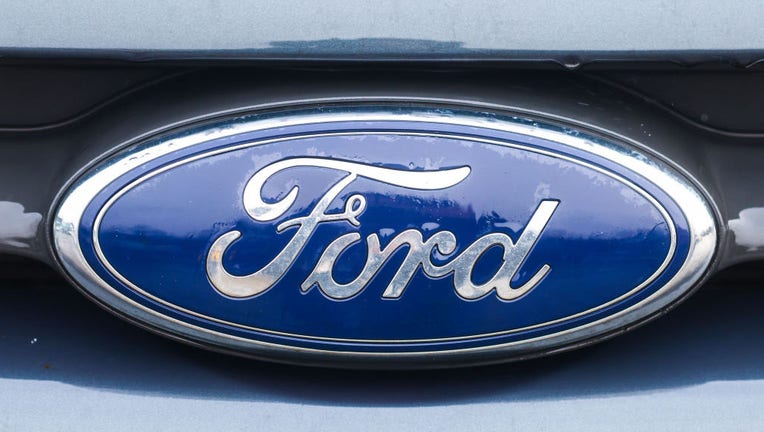 FILE - Ford car logo is pictured on Jan. 18, 2023. (Photo by Beata Zawrzel/NurPhoto via Getty Images)
