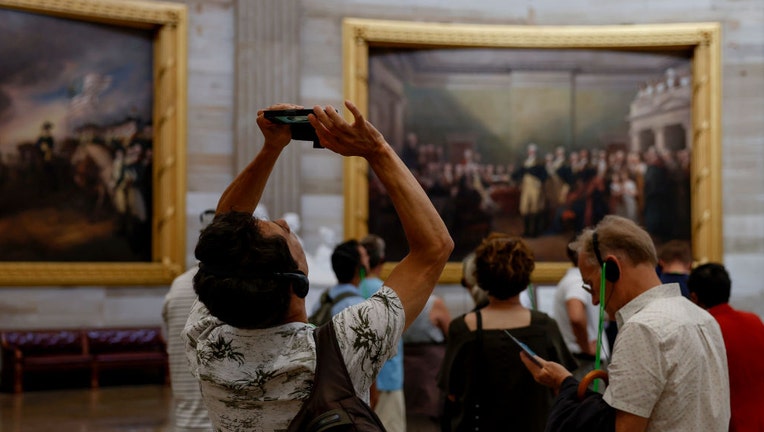 FILE - Tourists are led on tours through the Rotunda of the U.S. Capitol Building on Sept. 6, 2022 in Washington, D.C. (Photo by Anna Moneymaker/Getty Images)