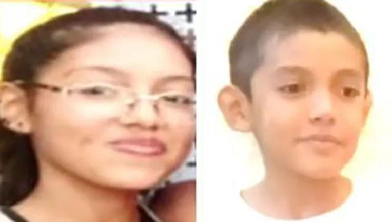 Hugo Yarset Monfort Luna, 9, and his 16-year-old sister, Aranza Yosemiti Monfort Luna have been missing since Friday. (Fiscalía Nuevo León)