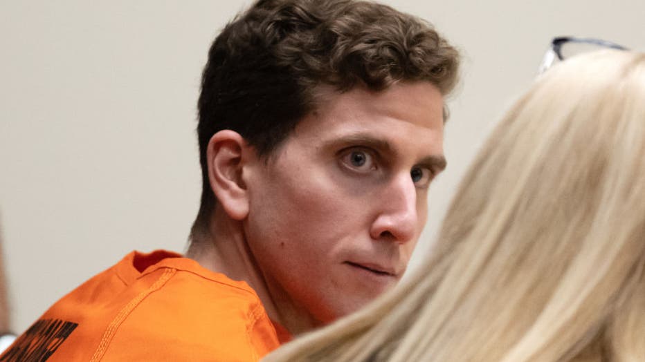 Bryan Kohberger, left, sits with his attorney, public defender Anne Taylor, right, during a hearing in Latah County District Court on Jan. 5, 2023, in Moscow, Idaho. (Photo by Ted S. Warren - Pool/Getty Images)