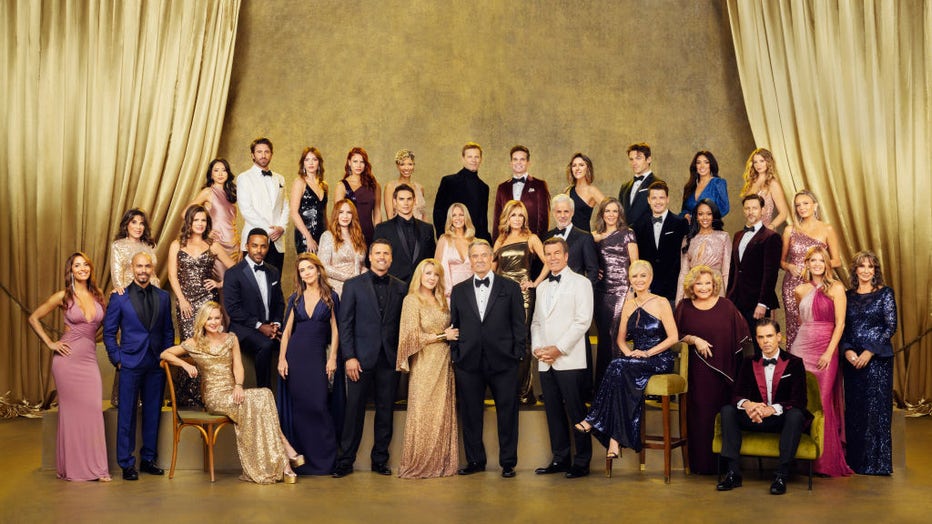 FILE - The 2022 Cast from the CBS original daytime series THE YOUNG AND THE RESTLESS, scheduled to air on the CBS Television Network. Pictured: (Clockwise) Christel Khalil, Kate Linder, Bryton James, Melissa Claire Egan, Kelsey Wang, Conner Floyd, Cait Fairbanks, Courtney Hope, Brytni Sarpy, X, Greg Rikaart, Elizabeth Hendrikson, Rory Gibson, Zuleyka Silver, Allison Lanier, Melissa Ordway, Jess Walton, Michelle Stafford, Jason Thompson, Beth Maitland, Eileen Davidson, Peter Bergman, Eric Braeden, Melody Thomas Scott, Joshua Morrow, Amelia Heinle, Sharon Case, Sean Dominic, Camryn Grimes, Mark Grossman, Lauralee Bell, Tracey Bregman, Christian Jules LeBlanc, Susan Walters, Michael Mealor, Michael Morgan, Michael Graziadei. (Photo by Sonja Flemming/CBS via Getty Images)