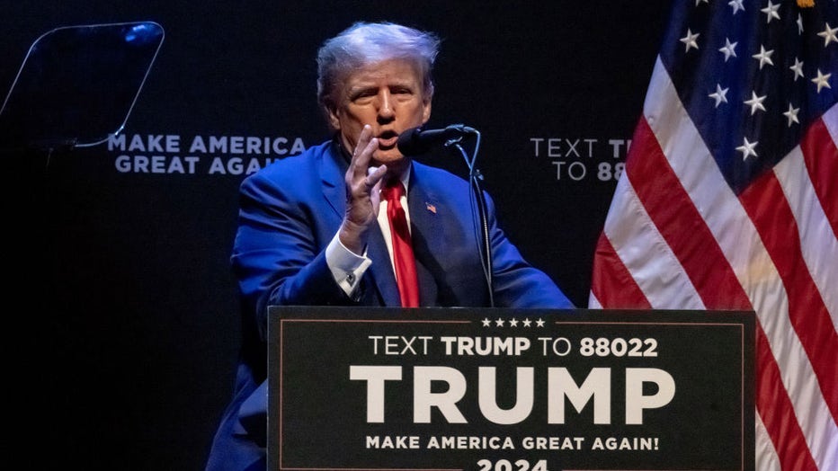 FILE - Former US President Donald Trump speaks during an "America First Education Policy" event in Davenport, Iowa, US, on March 13, 2023. Photographer: Miriam Alarcon Avila/Bloomberg via Getty Images