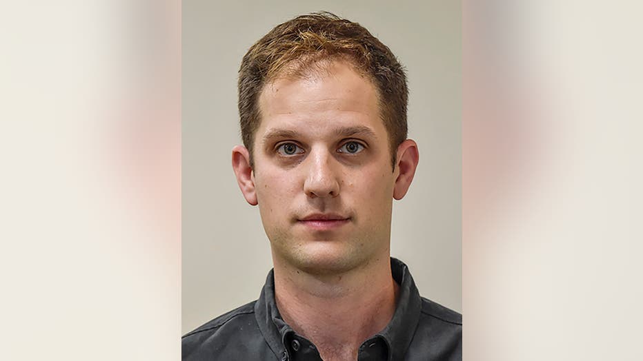 An undated ID photo of journalist Evan Gershkovich. (Photo by -/AFP via Getty Images)