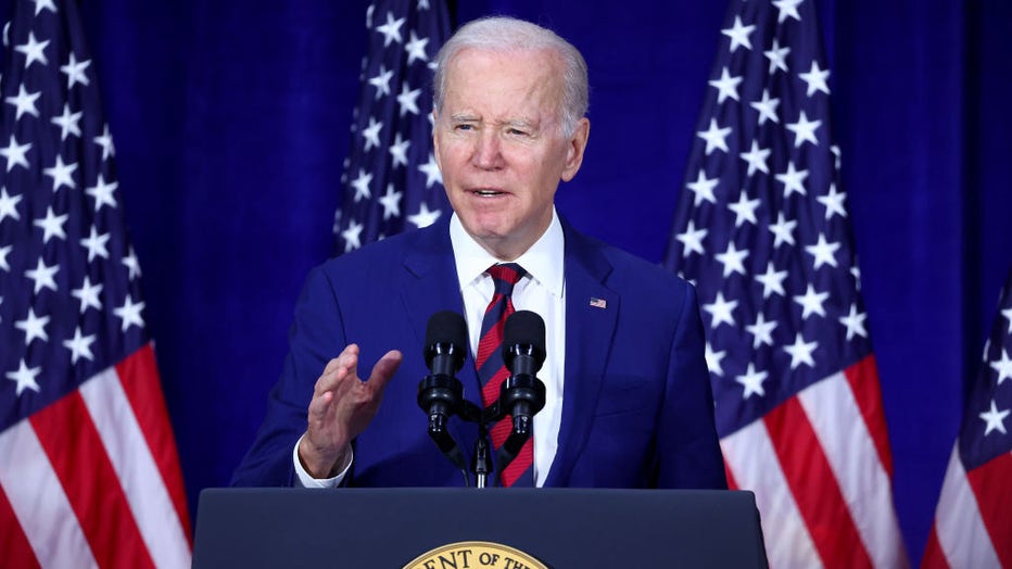 FILE - President Joe Biden delivers remarks on reducing gun violence at the Boys and Girls Club of West San Gabriel Valley on March 14, 2023, in Monterey Park, California. (Photo by Mario Tama/Getty Images)