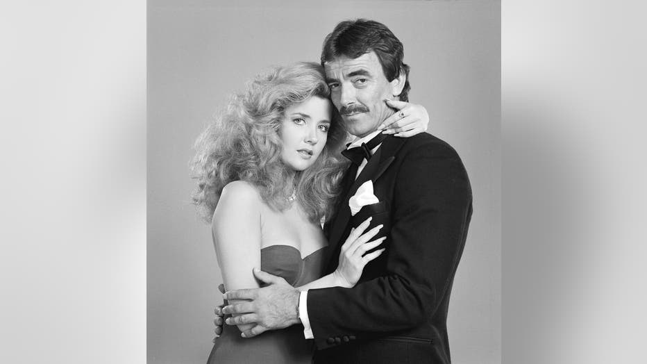 FILE - THE YOUNG AND THE RESTLESS cast members: Eric Braeden (as Victor Newman) and Melody Thomas Scott (as Nikki Reed). Image dated Feb. 2, 1984. (Photo by CBS via Getty Images)