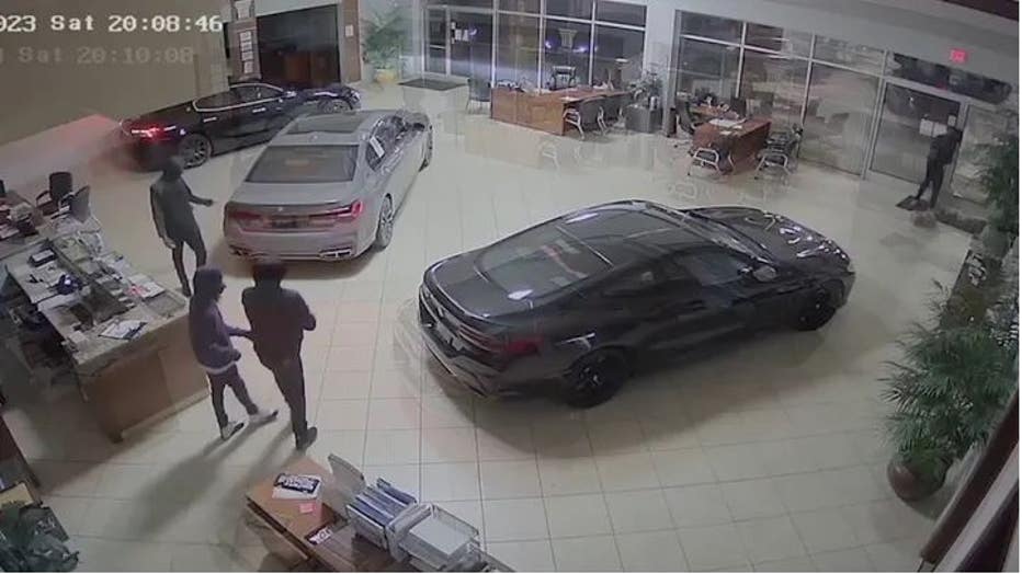The four high-end stolen cars totaled more than $300,000, police said. (Charlotte Crime Stoppers Charlotte Crime Stoppers via WJZY-TV / Fox News)