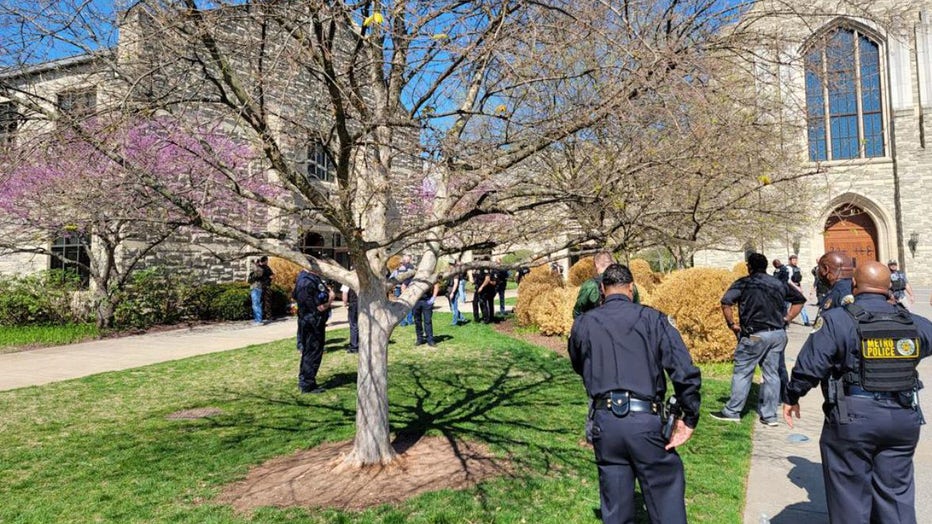 Responding officers are pictured at The Covenant School on March 27, 2023, in Nashville, Tennessee. (Credit: Metro Nashville Police Department)