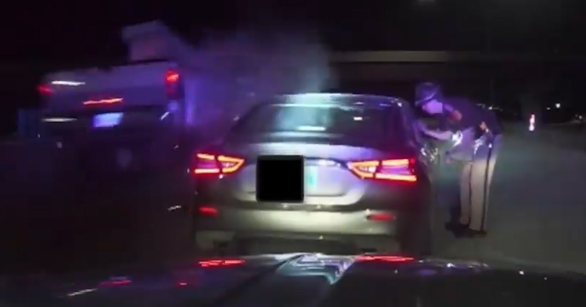 Watch: Trooper uninjured after truck slams into car during traffic stop ...