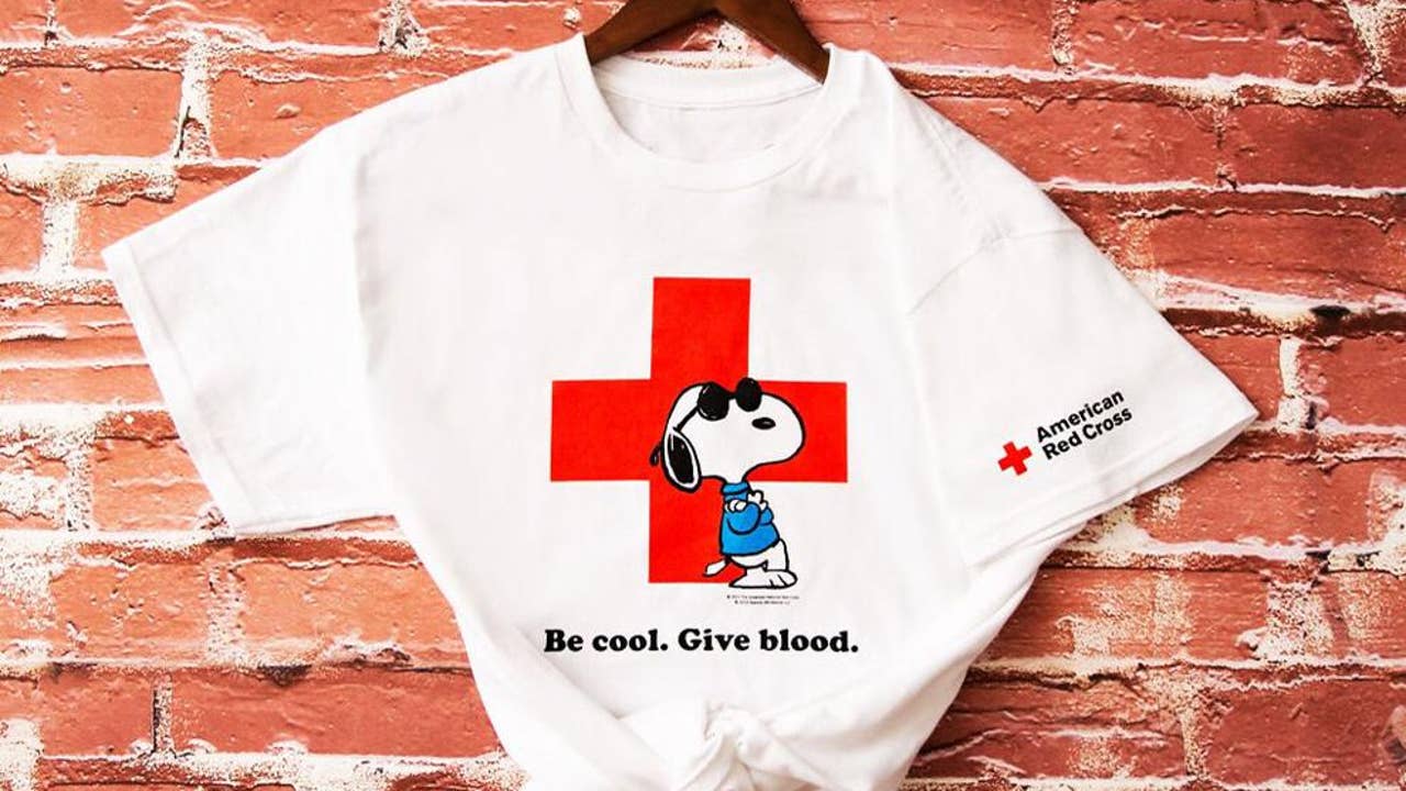 Donate blood to American Red Cross and get a free Snoopy T-shirt