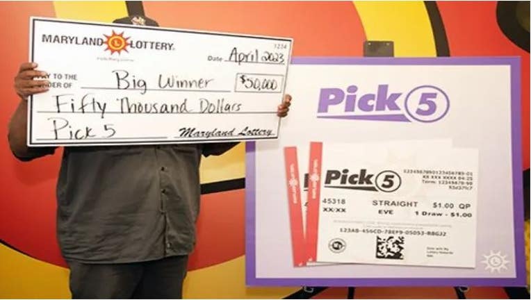 The Maryland State Lottery said the "Big Winner" has used the same numbers to win three top prizes. (Credit: Provided / Maryland State Lottery)