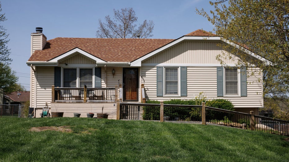 FILE - The home of Andrew Lester, the 84-year-old white homeowner accused of shooting Black teen Ralph Yarl, is shown April 18, 2023, in Kansas City, Missouri. (Photo by Chase Castor/Getty Images)