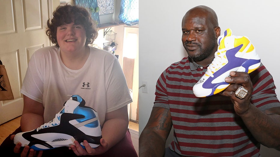 Teen who needs size 23 shoes gets special call from Shaquille O'Neal