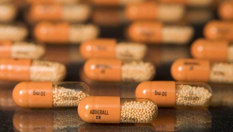 FILE - Tablets of Adderall XR are arranged in a Cambridge, Massachusetts pharmacy on August 15, 2006. (Photo by Jb Reed/Bloomberg via Getty Images)