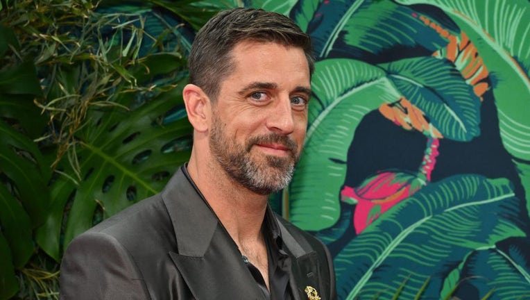 FILE - Football quarterback Aaron Rodgers arrives for the 76th Tony Awards at the United Palace in New York City on June 11, 2023. (Photo by ANGELA WEISS/AFP via Getty Images)